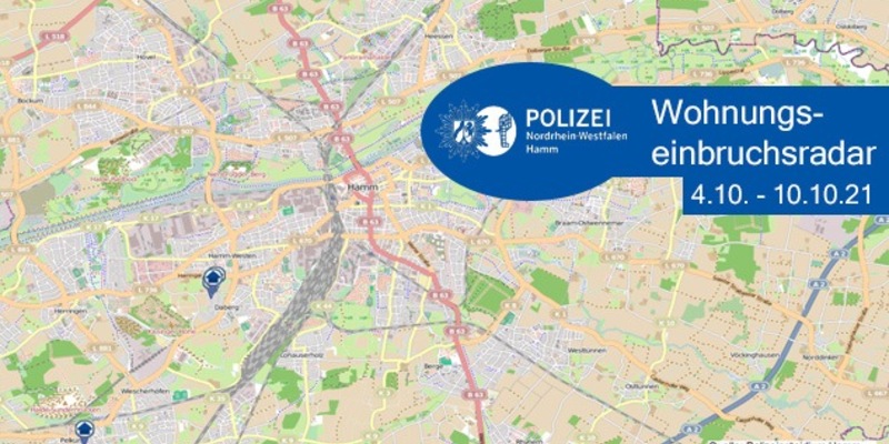 POL-HAM: Wohnungseinbruchsradar Hamm für die Woche 04.10.2021 bis 10.10.2021 - Foto: presseportal.de